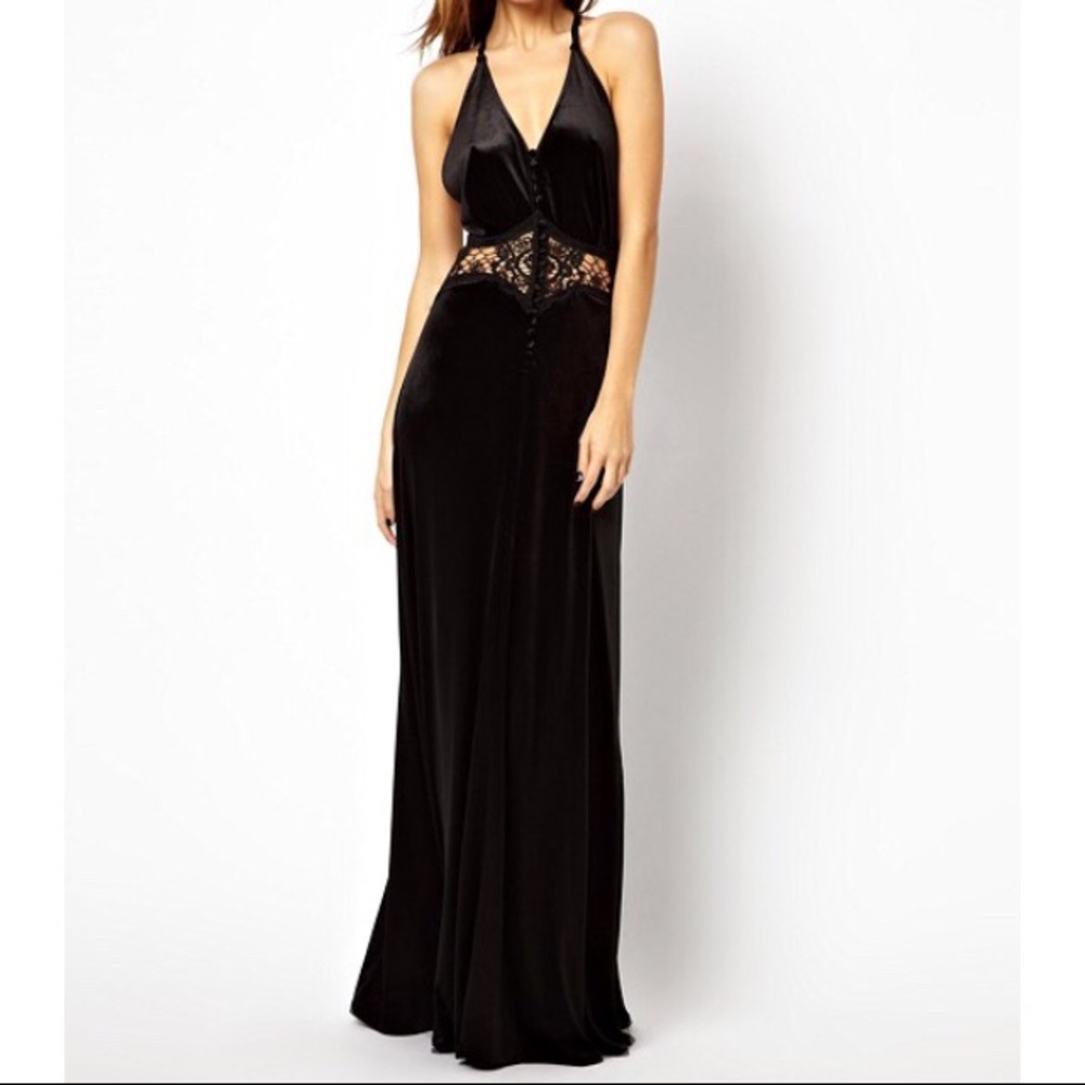 Velvet maxi dress